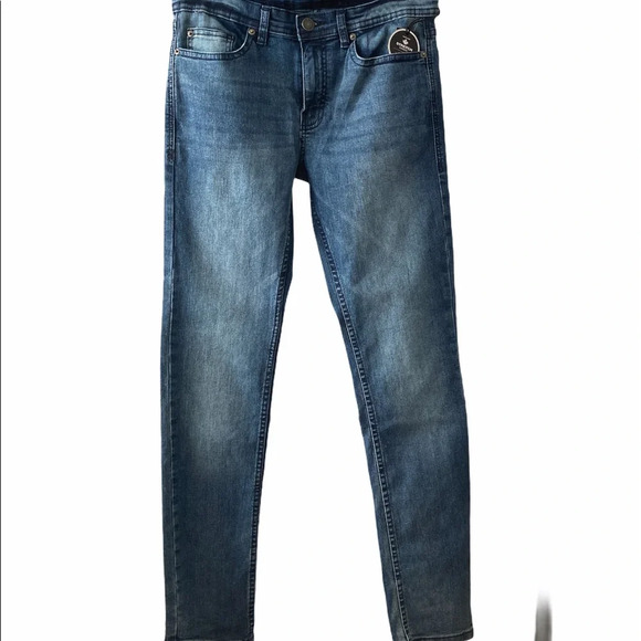 Mens Blue Skinny Jeans Size 16 BNWT Buffalo David Bitton - Picture 1 of 8